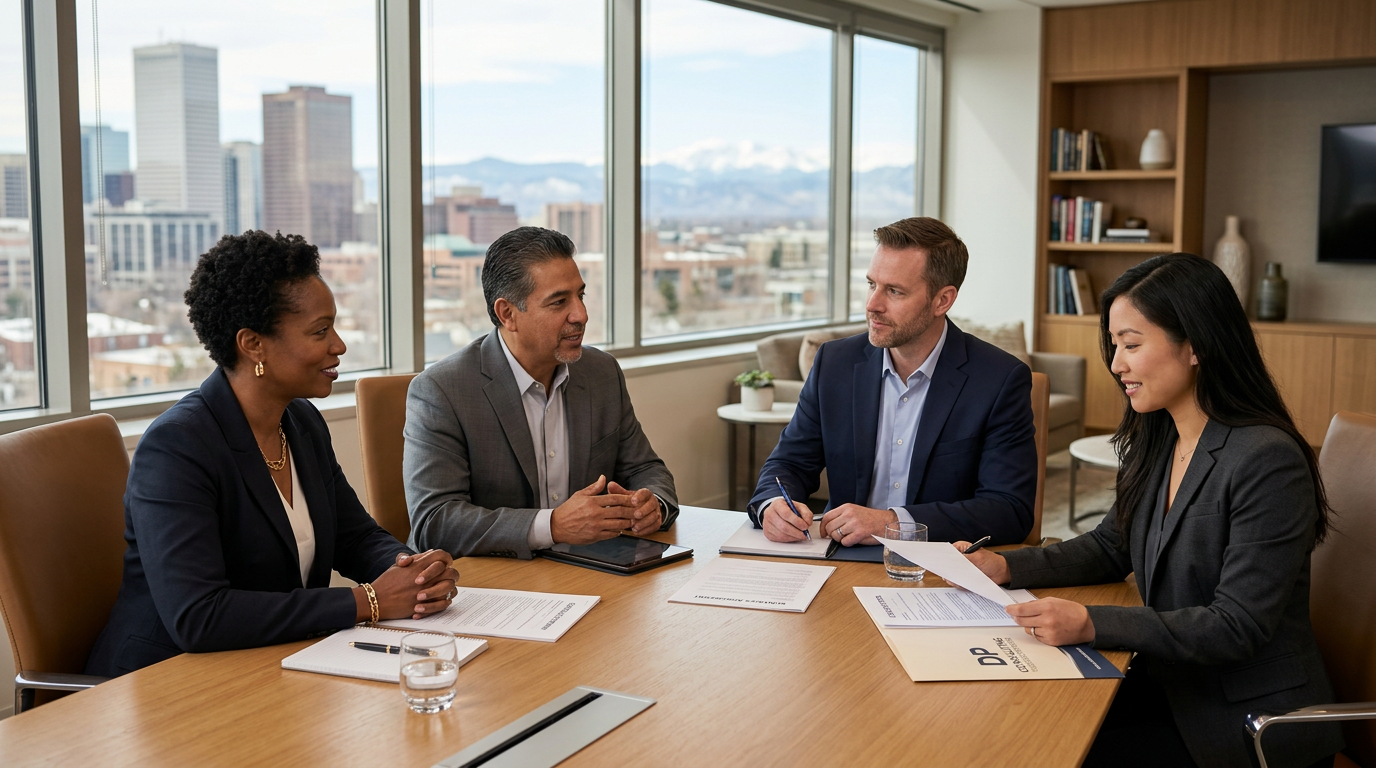 Colorado small business legal service plan coverage breakdown displaying unlimited consultation, document reviews, debt collection letters, and trial defense hours included at different price points